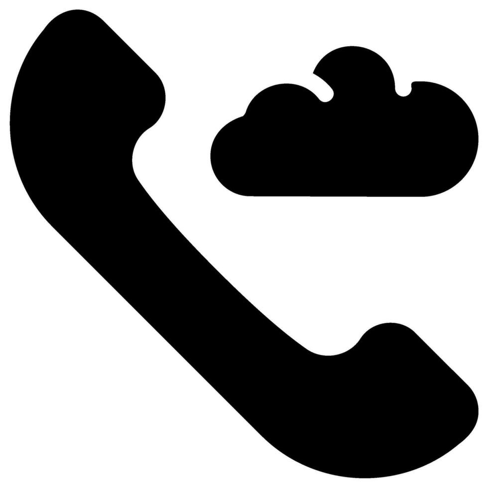icono de glifo de llamada telefónica vector