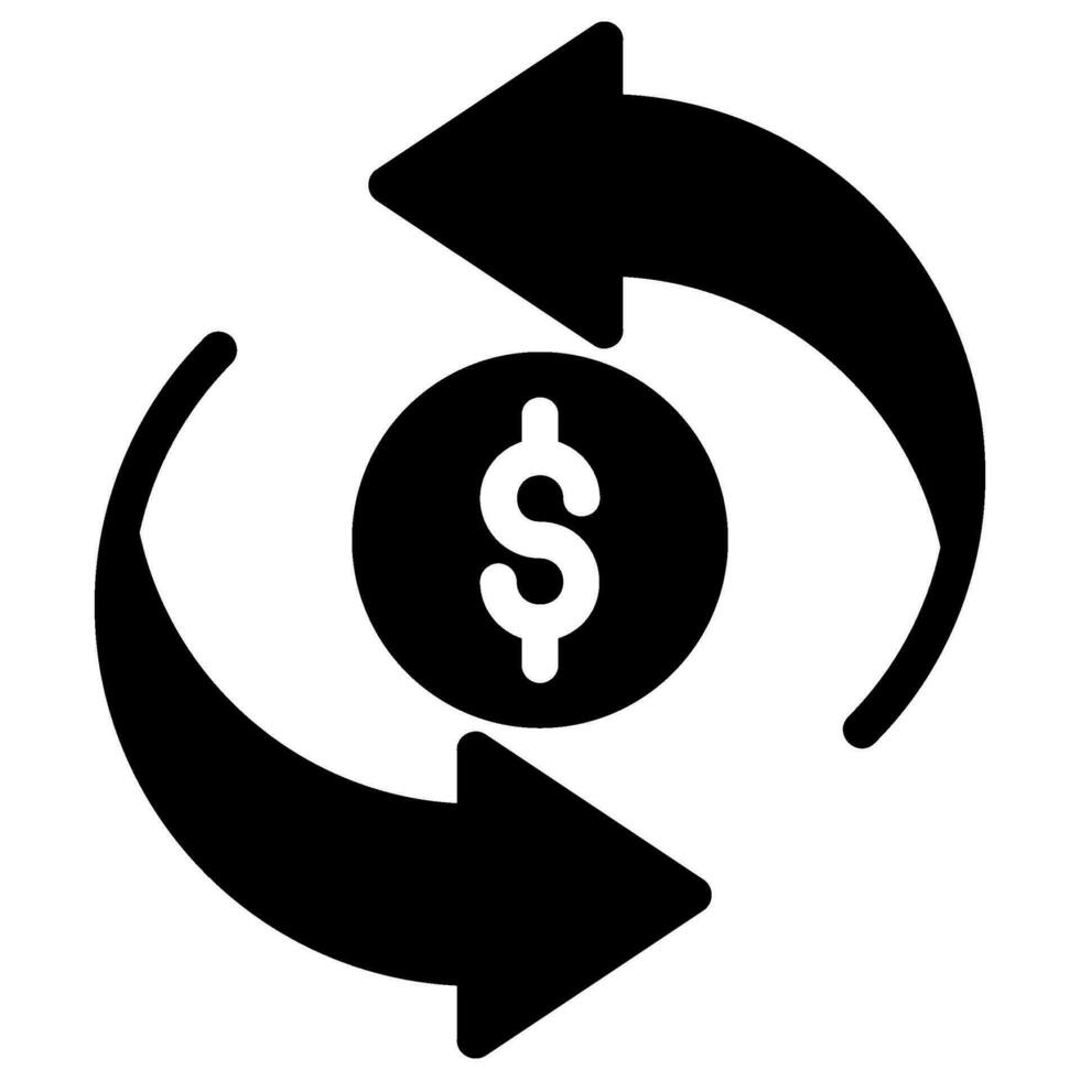 money transfer glyph icon vector