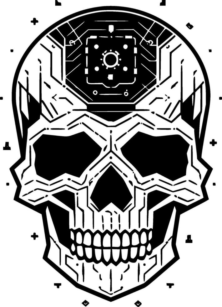 Skull, Minimalist and Simple Silhouette - Vector illustration