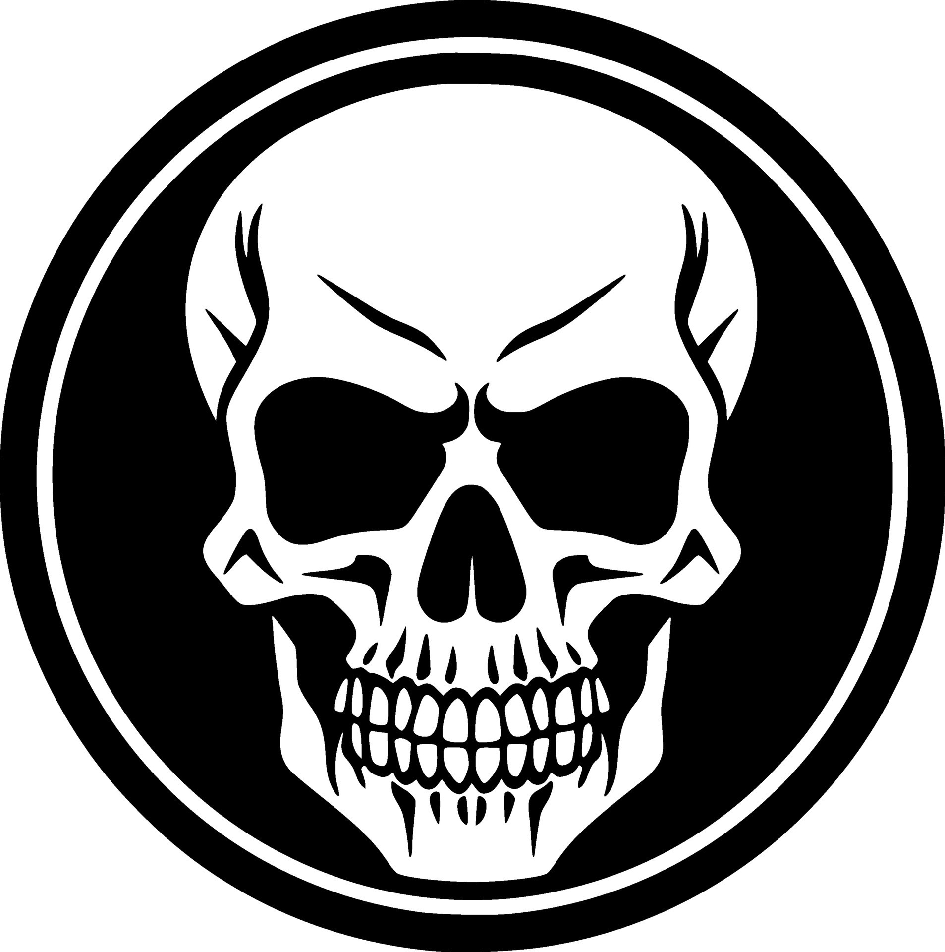Skull, Black and White Vector illustration 27962430 Vector Art at Vecteezy