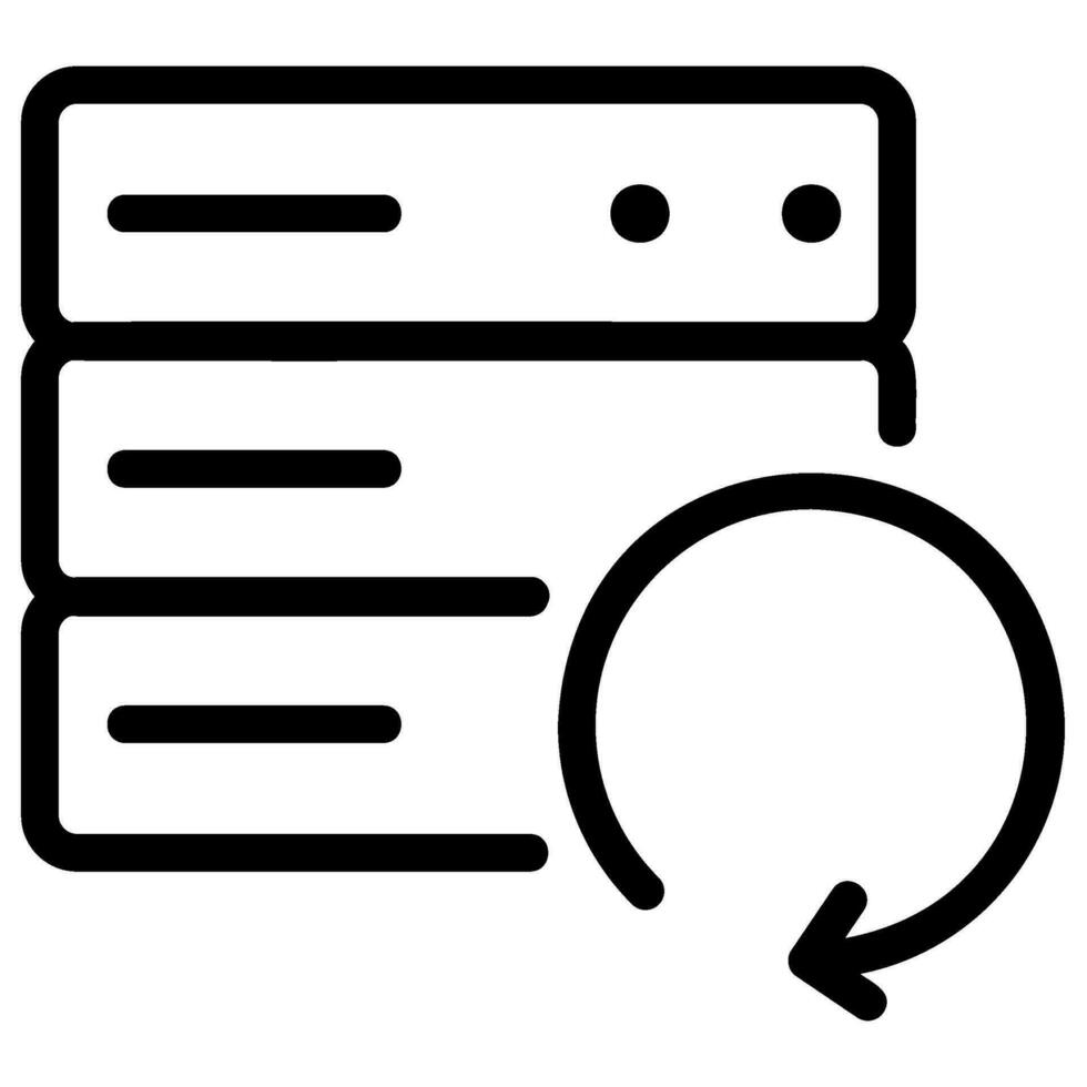 backup system line icon vector