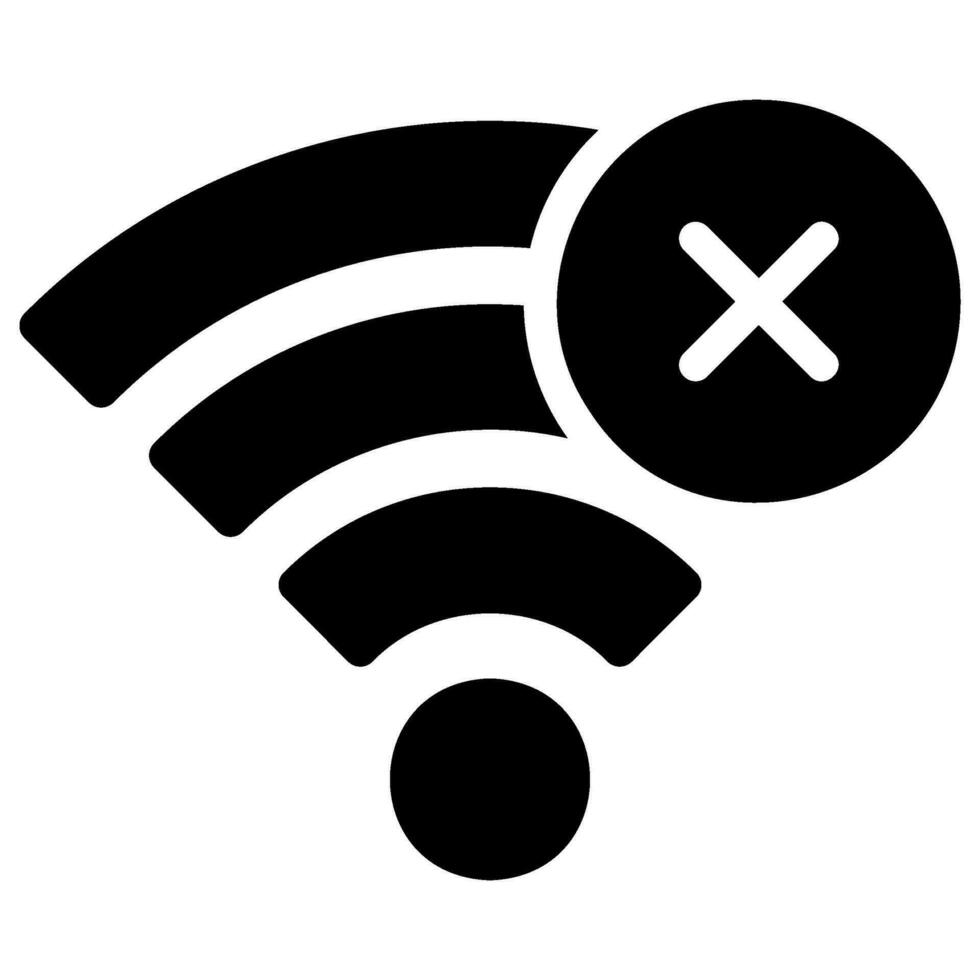 sin icono de glifo wifi vector