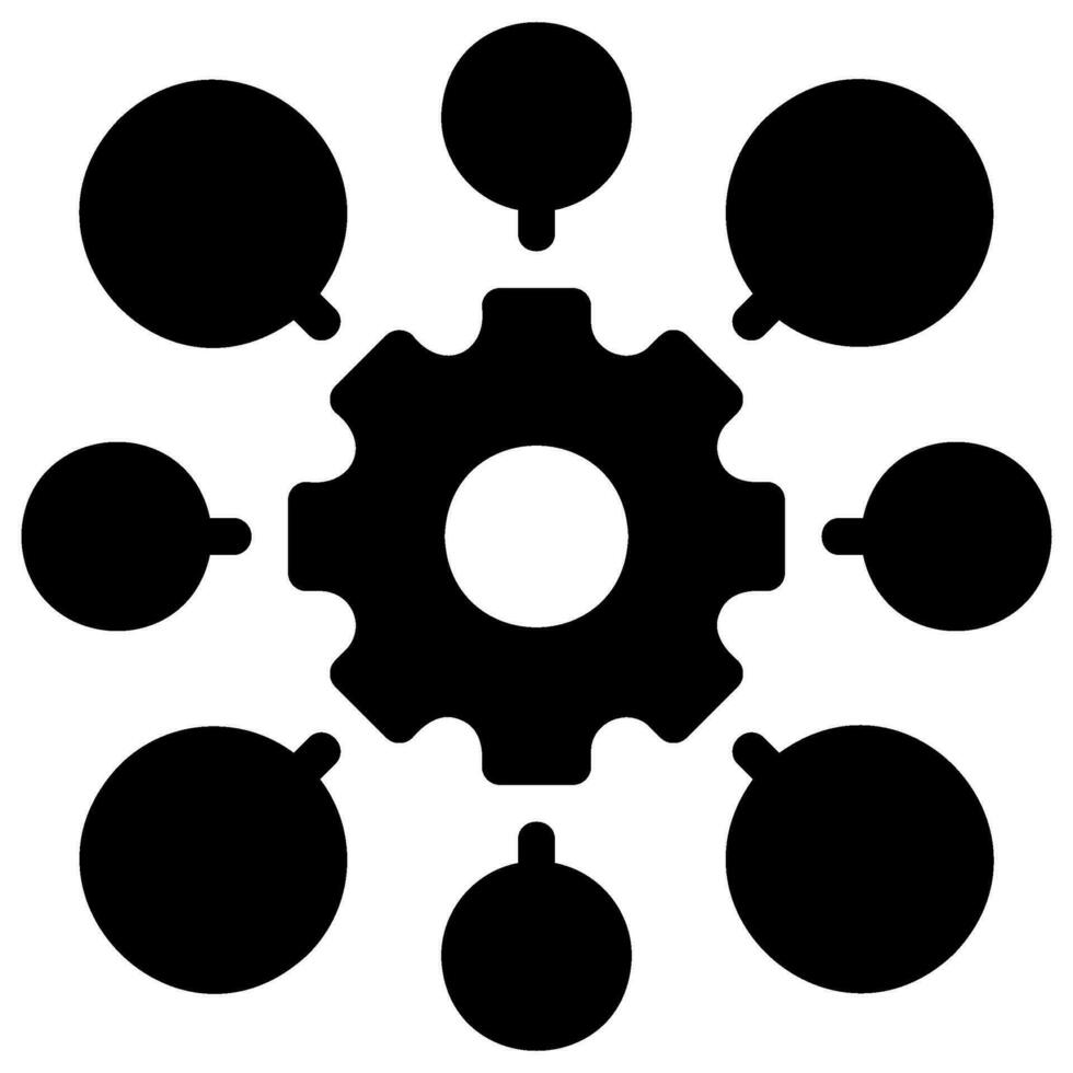 network glyph icon vector