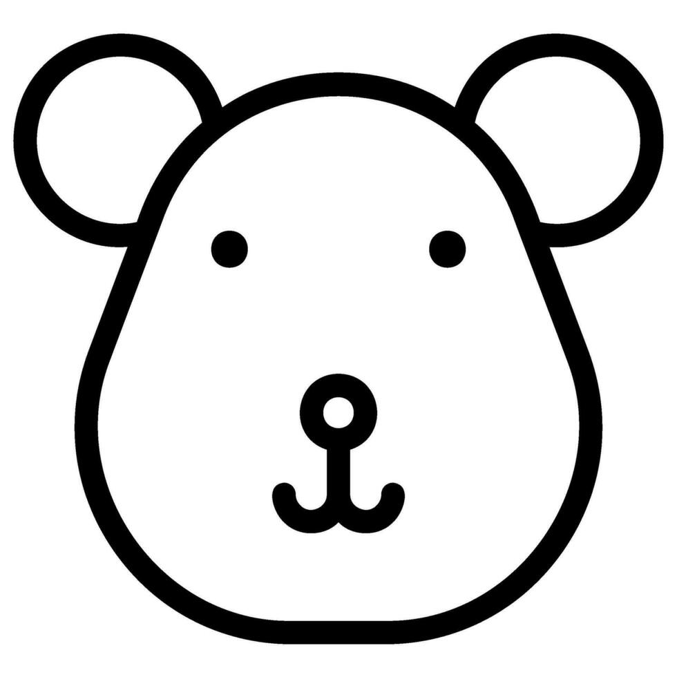 hamster line icon vector