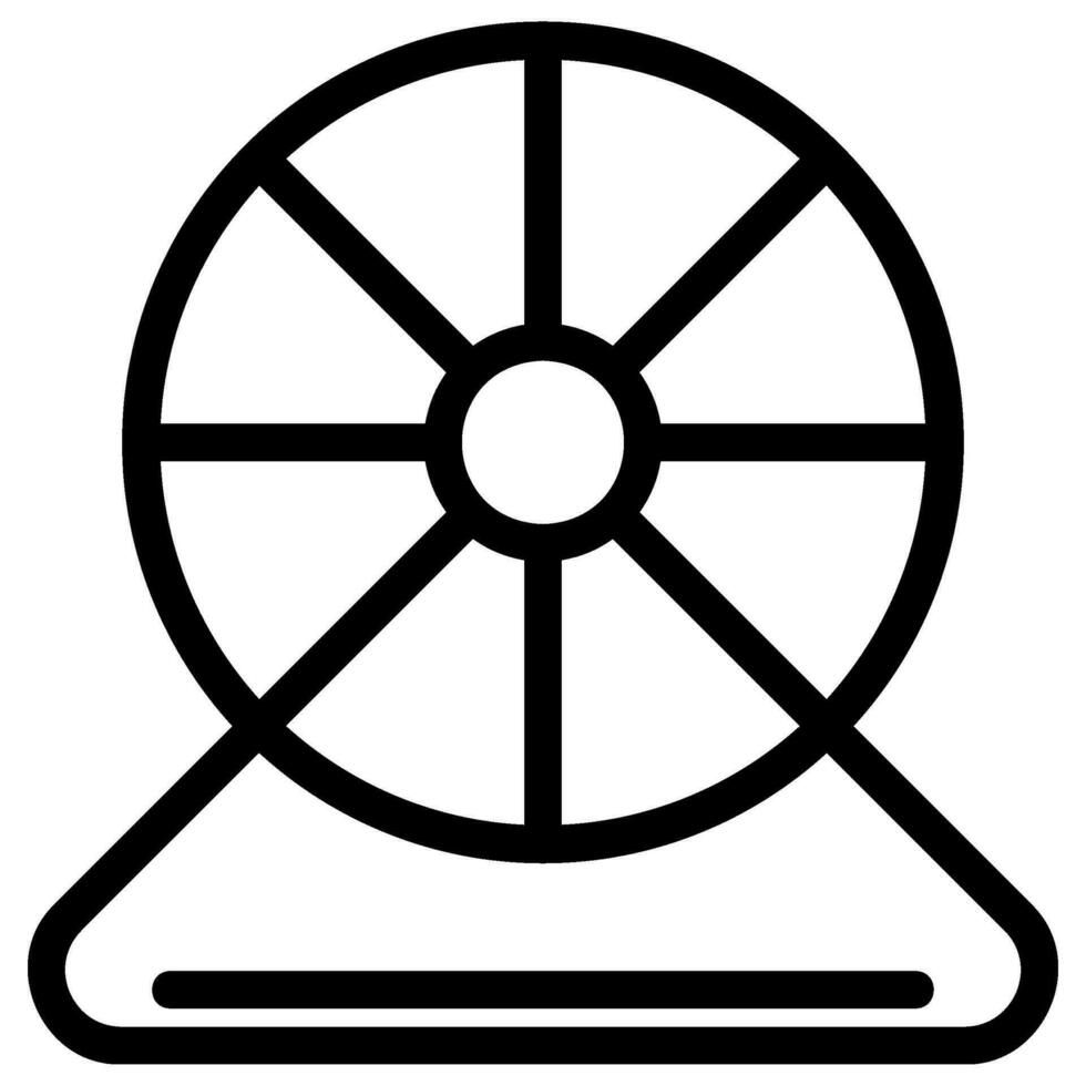 hamster wheel line icon vector