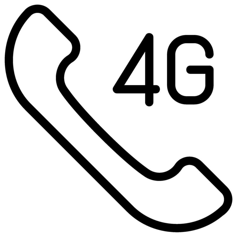 4g line icon vector