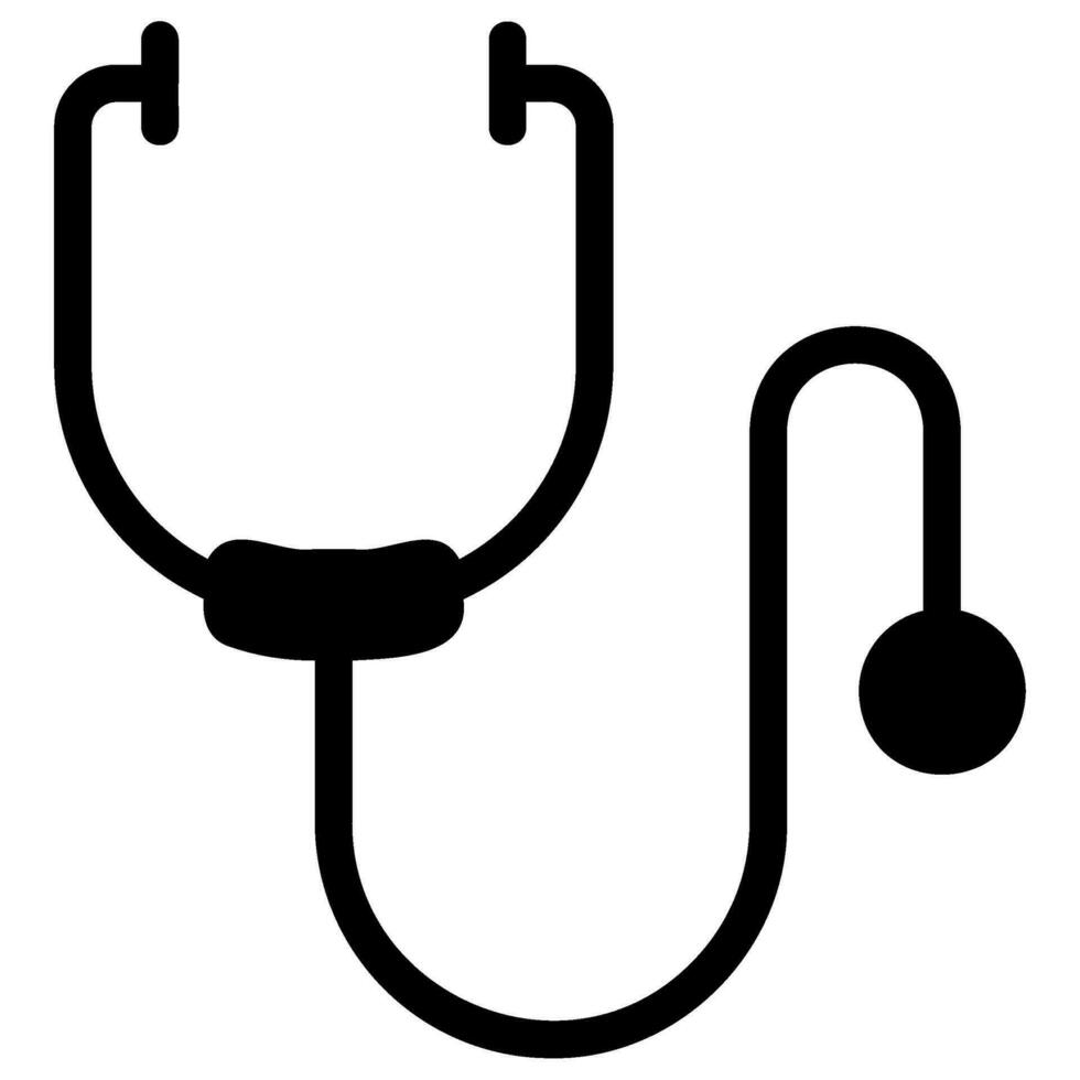 stethoscope glyph icon vector
