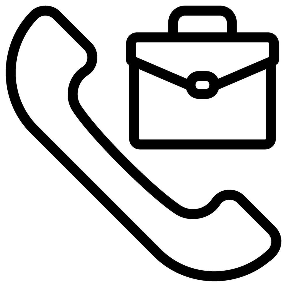 phone call line icon vector