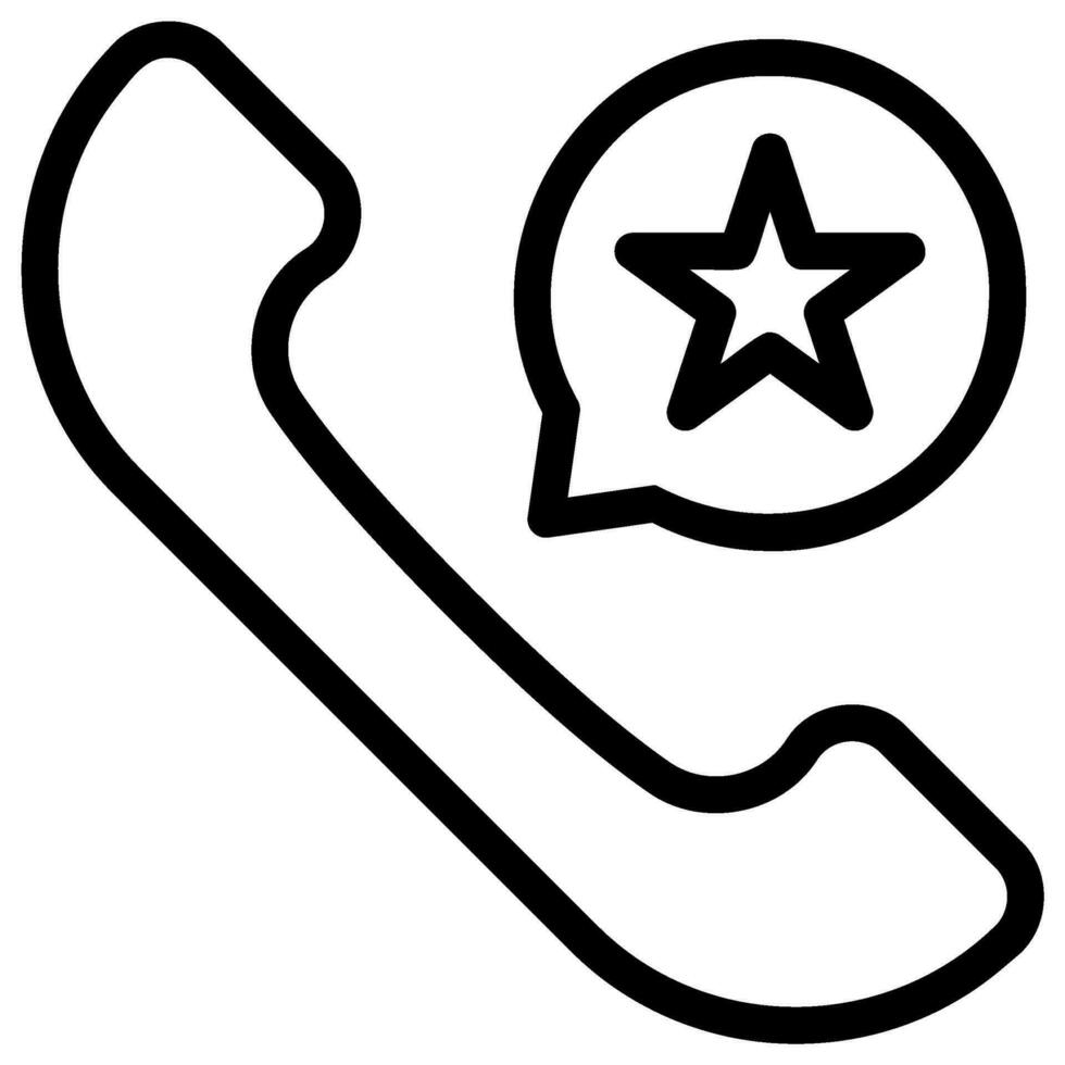 phone call line icon vector