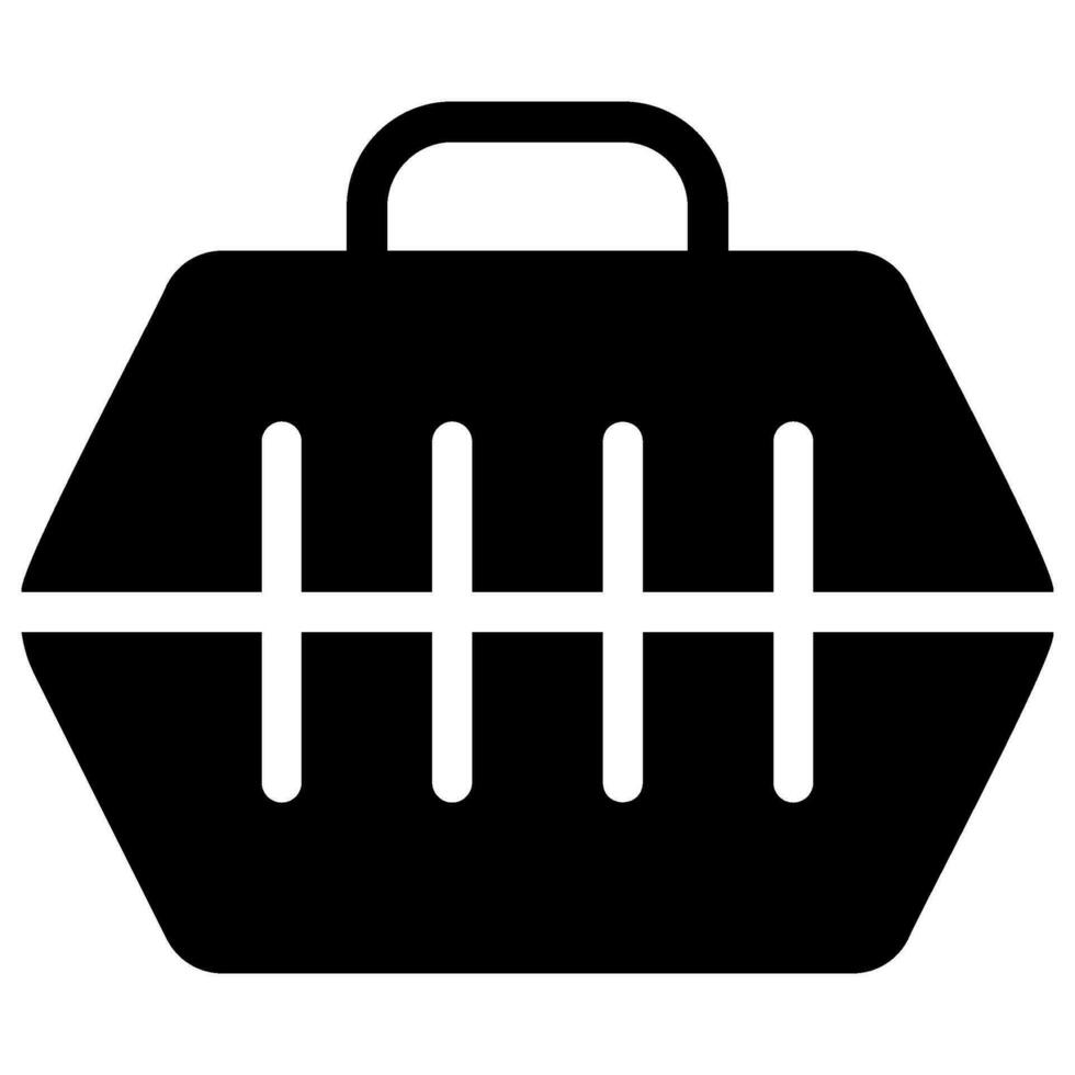 dog carrier glyph icon vector