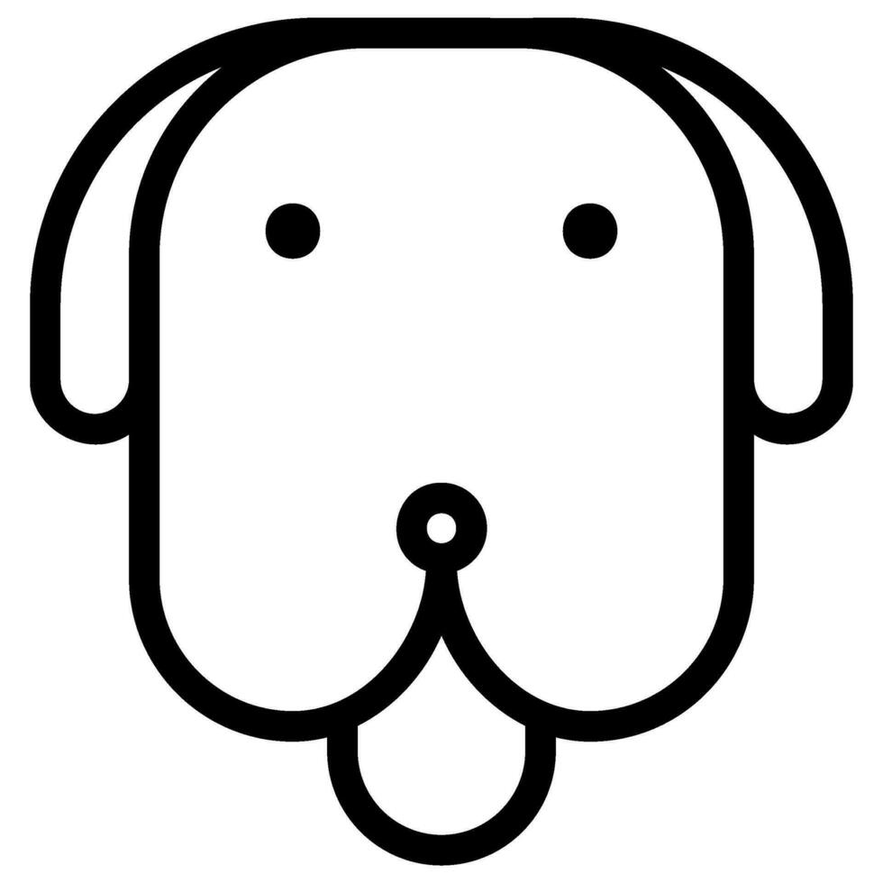 dog line icon vector