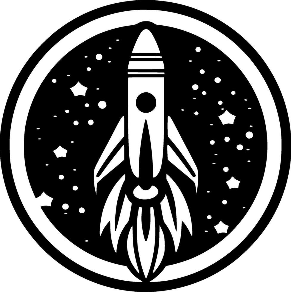 Rocket - Minimalist and Flat Logo - Vector illustration