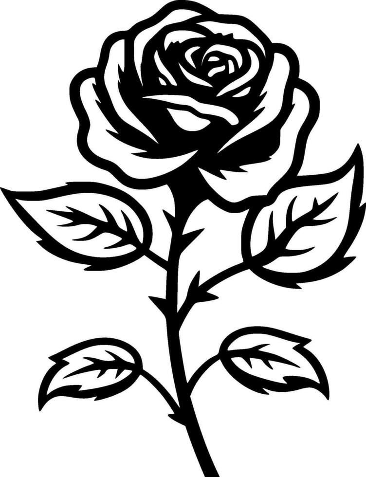 Rose - High Quality Vector Logo - Vector illustration ideal for T-shirt graphic