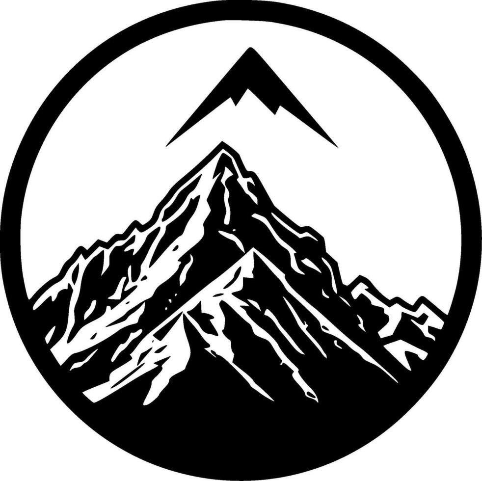 Mountain, Minimalist and Simple Silhouette - Vector illustration