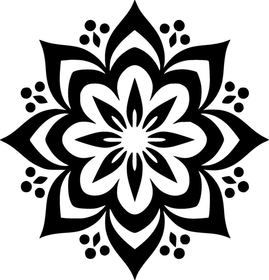 Mandala - Minimalist and Flat Logo - Vector illustration