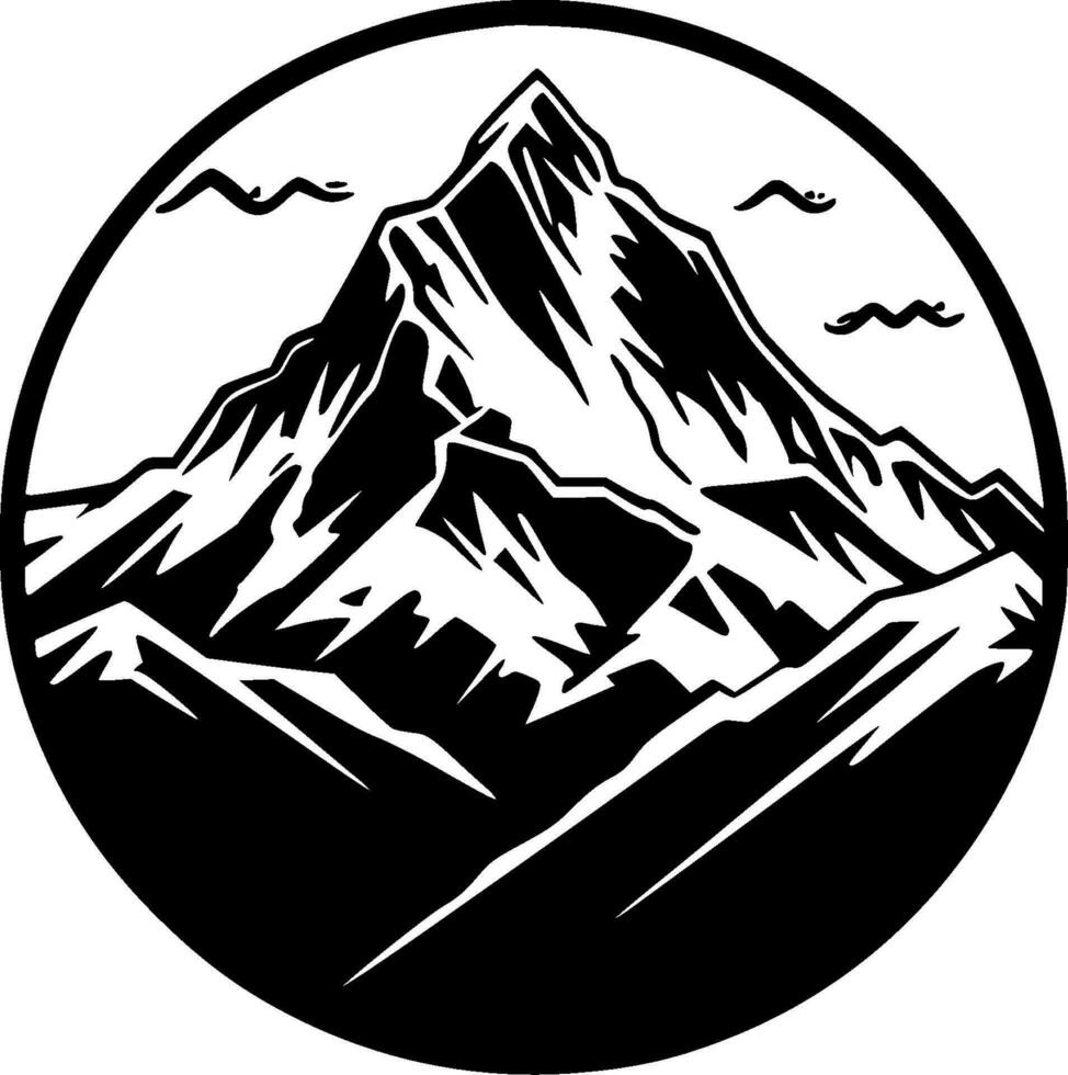 Mountain Range, Minimalist and Simple Silhouette - Vector illustration