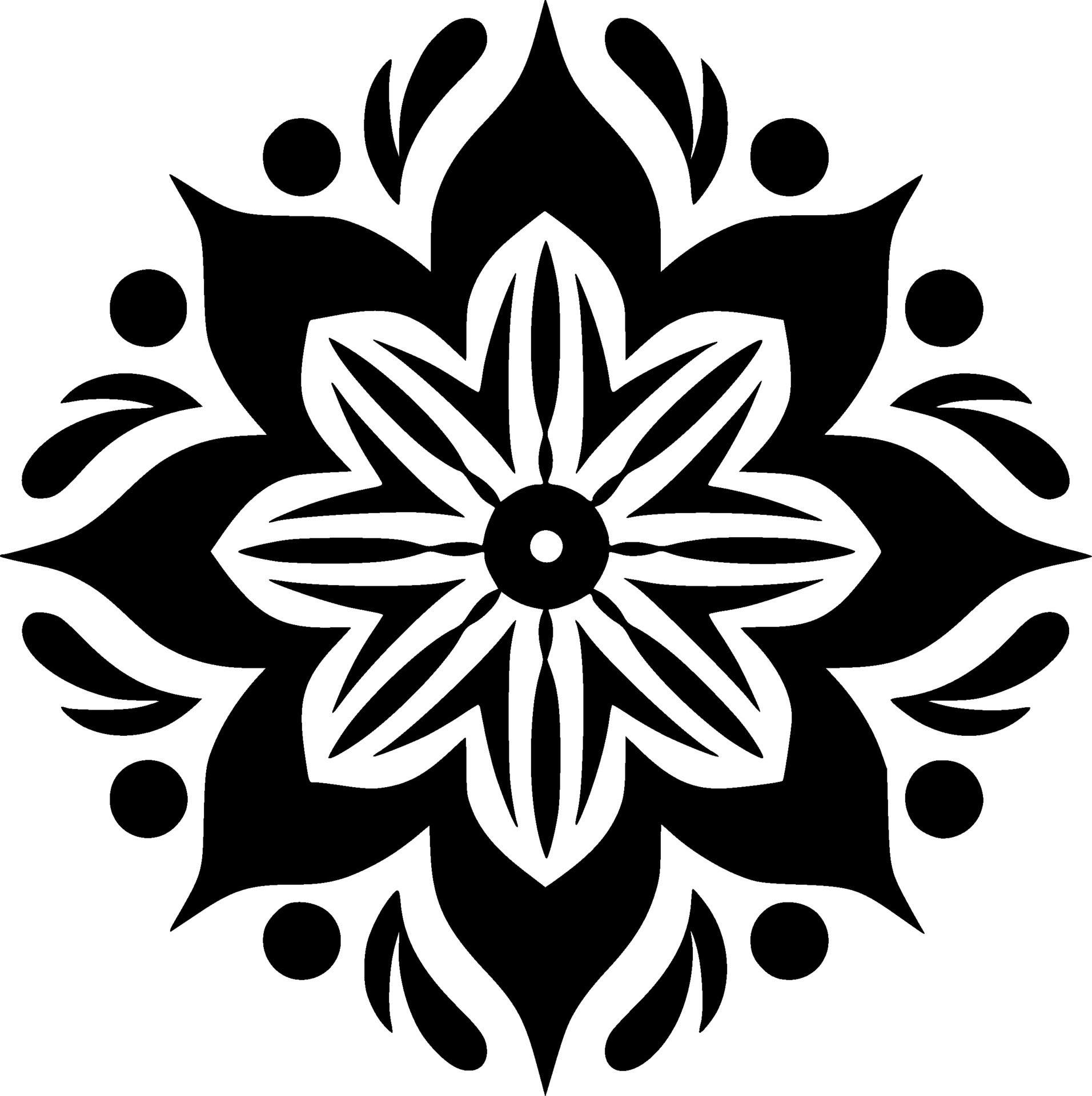Mandala, Black and White Vector illustration 27962749 Vector Art at