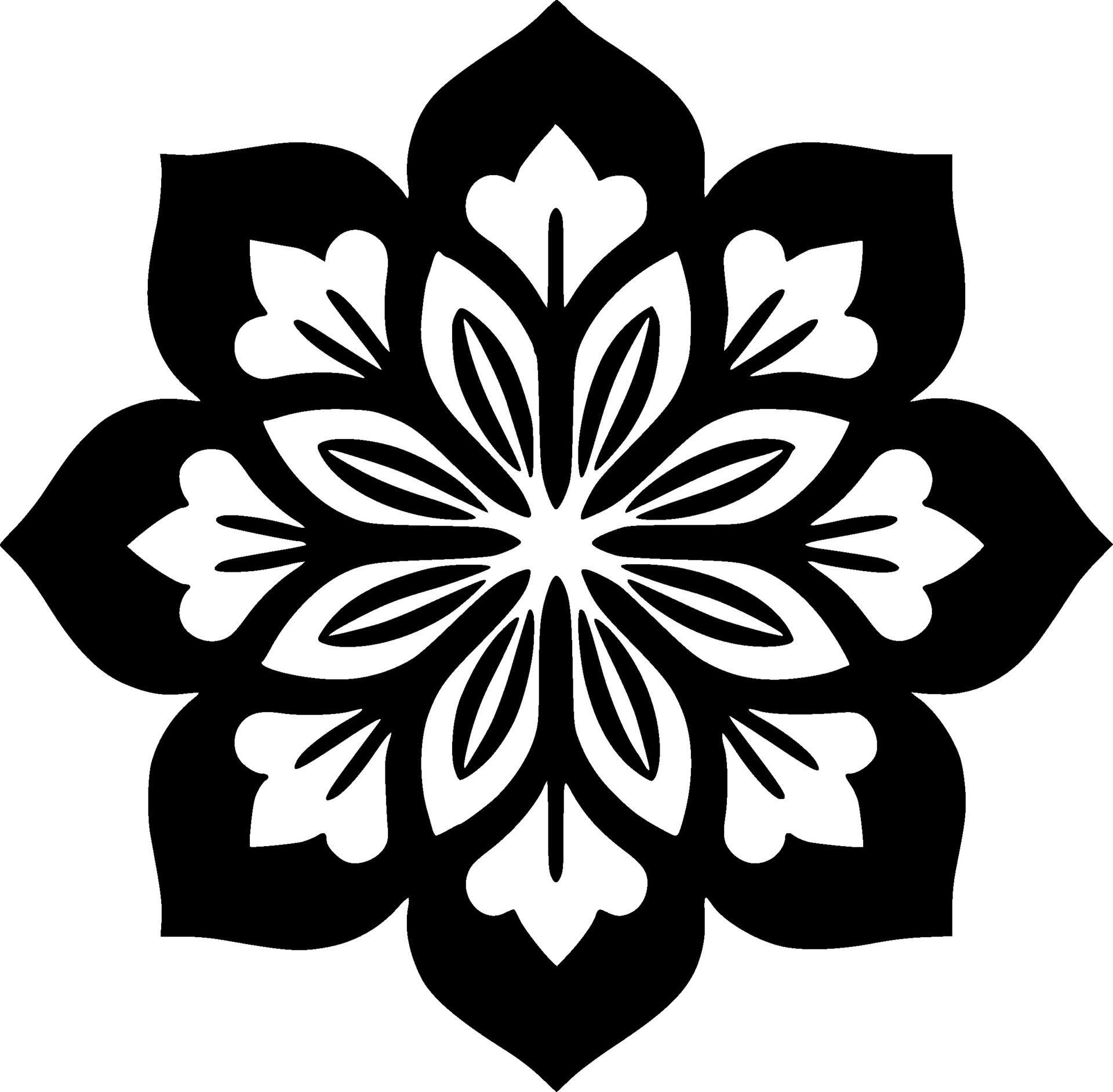 Mandala, Black and White Vector illustration 27962764 Vector Art at