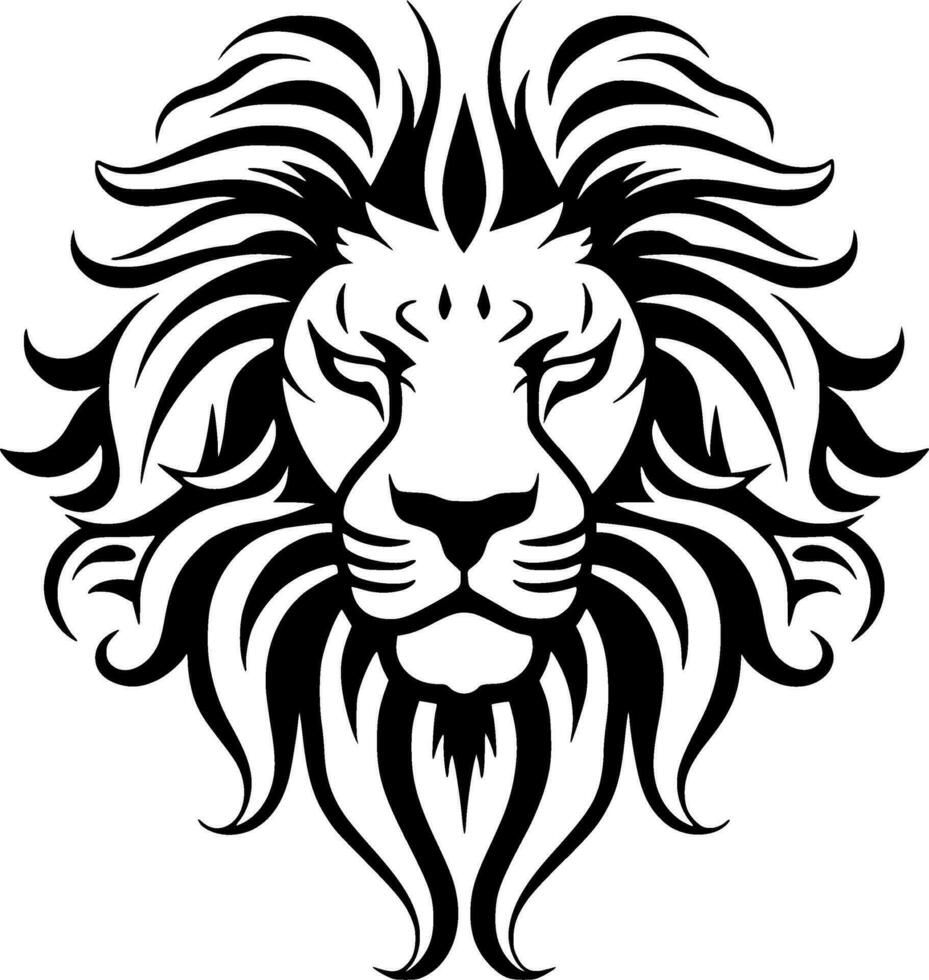 Lion, Minimalist and Simple Silhouette - Vector illustration