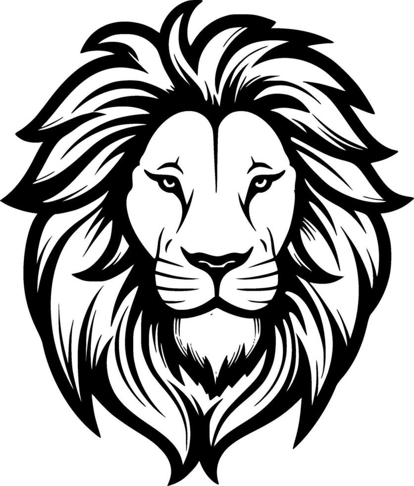 Lion, Minimalist and Simple Silhouette - Vector illustration