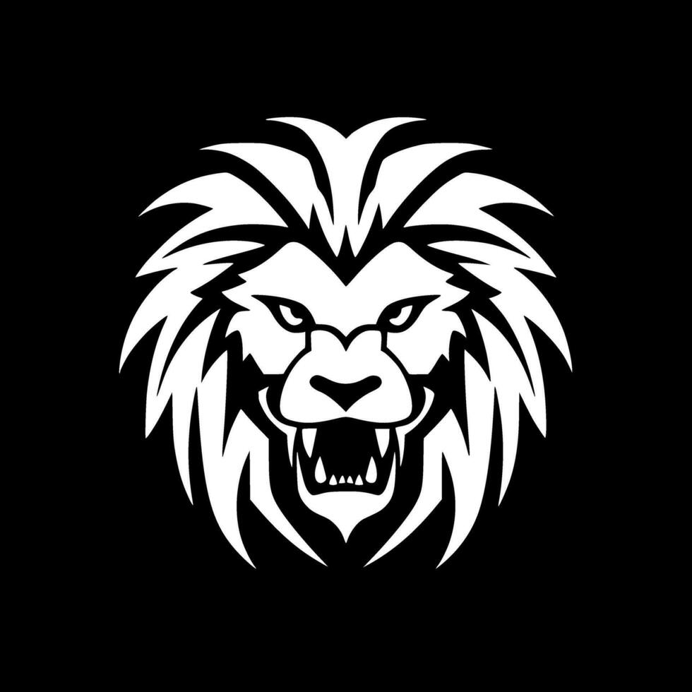 Lion, Minimalist and Simple Silhouette - Vector illustration