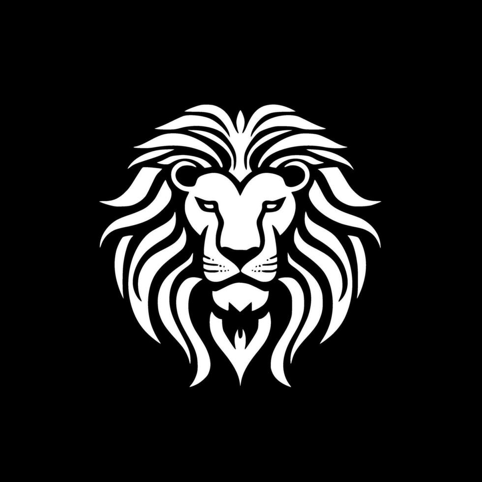 Lion, Minimalist and Simple Silhouette - Vector illustration