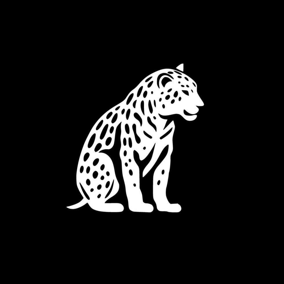 leopardo, minimalista y sencillo silueta - vector ilustración