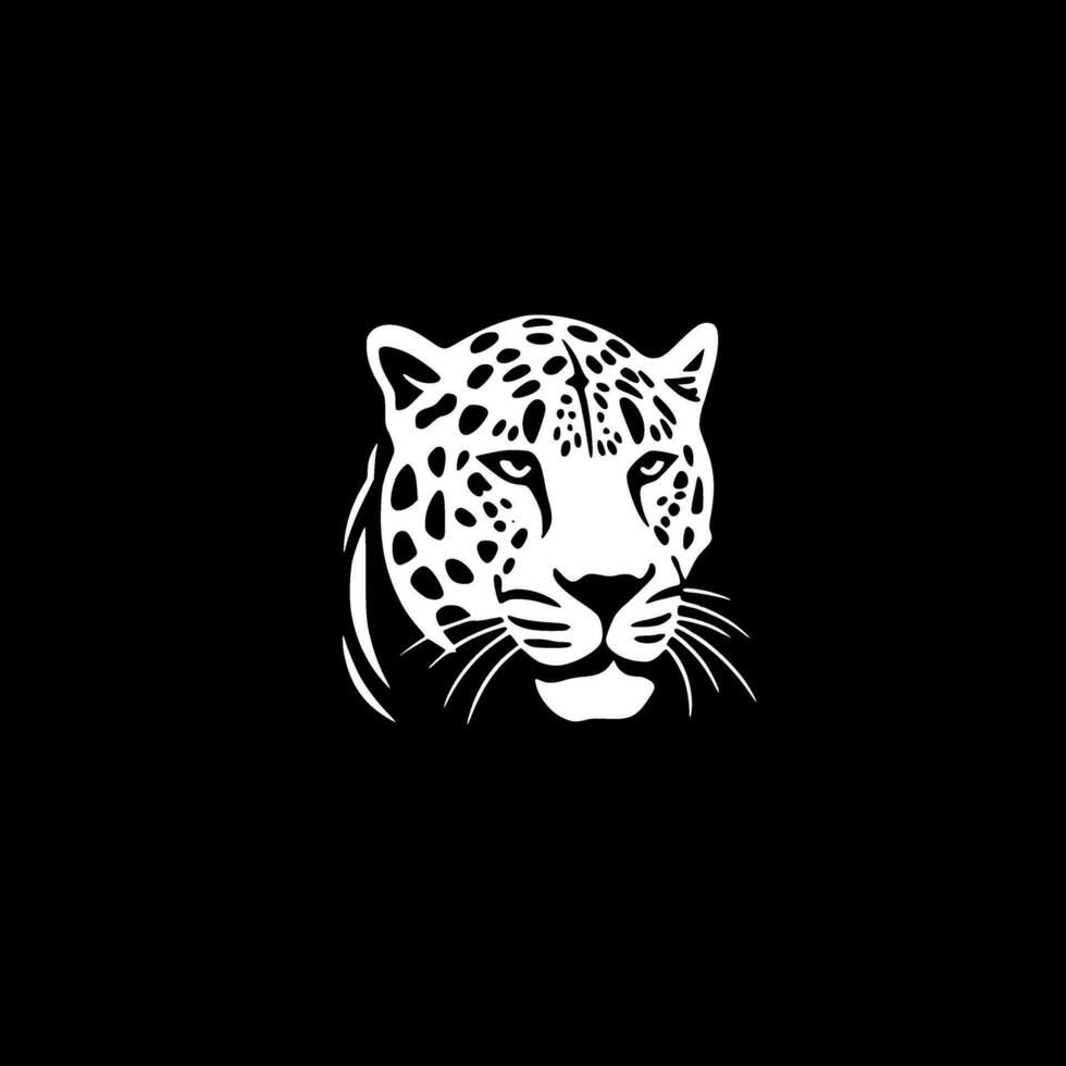 Leopard, Black and White Vector illustration