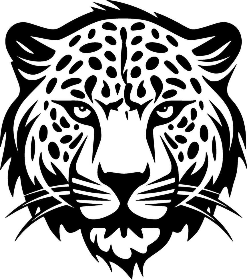 leopardo - minimalista y plano logo - vector ilustración