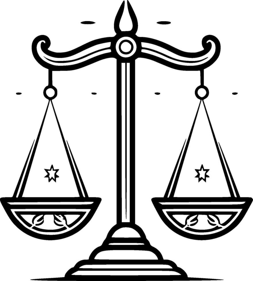 Justice - Minimalist and Flat Logo - Vector illustration