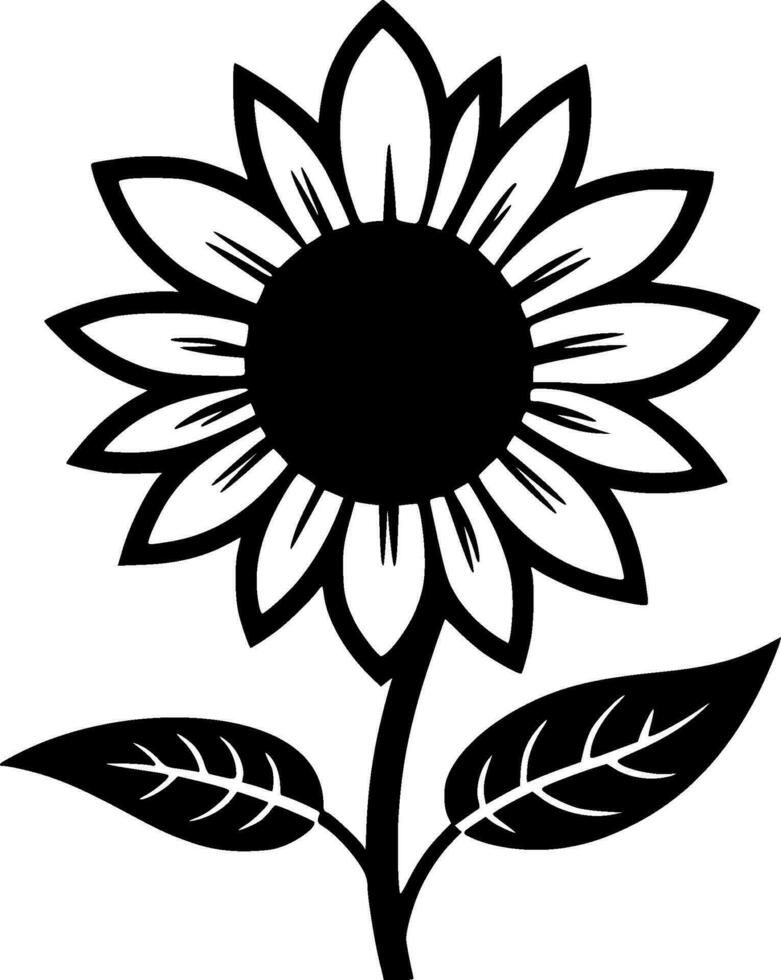 Flower, Minimalist and Simple Silhouette - Vector illustration