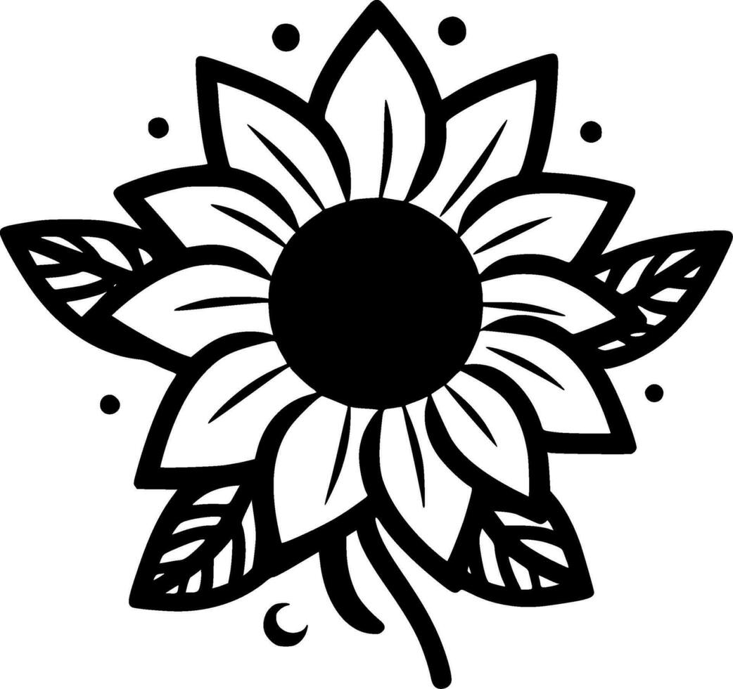 Flower, Minimalist and Simple Silhouette - Vector illustration