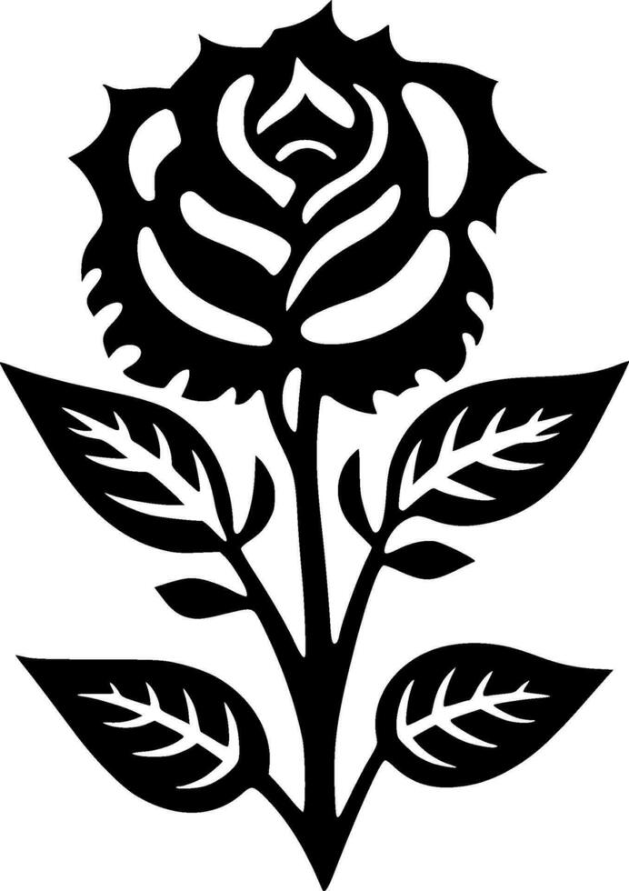 Flower, Minimalist and Simple Silhouette - Vector illustration