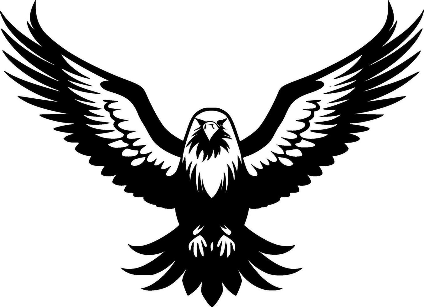 Eagle, Minimalist and Simple Silhouette - Vector illustration
