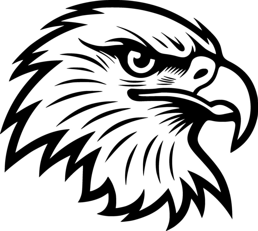 Eagle - Black and White Isolated Icon - Vector illustration