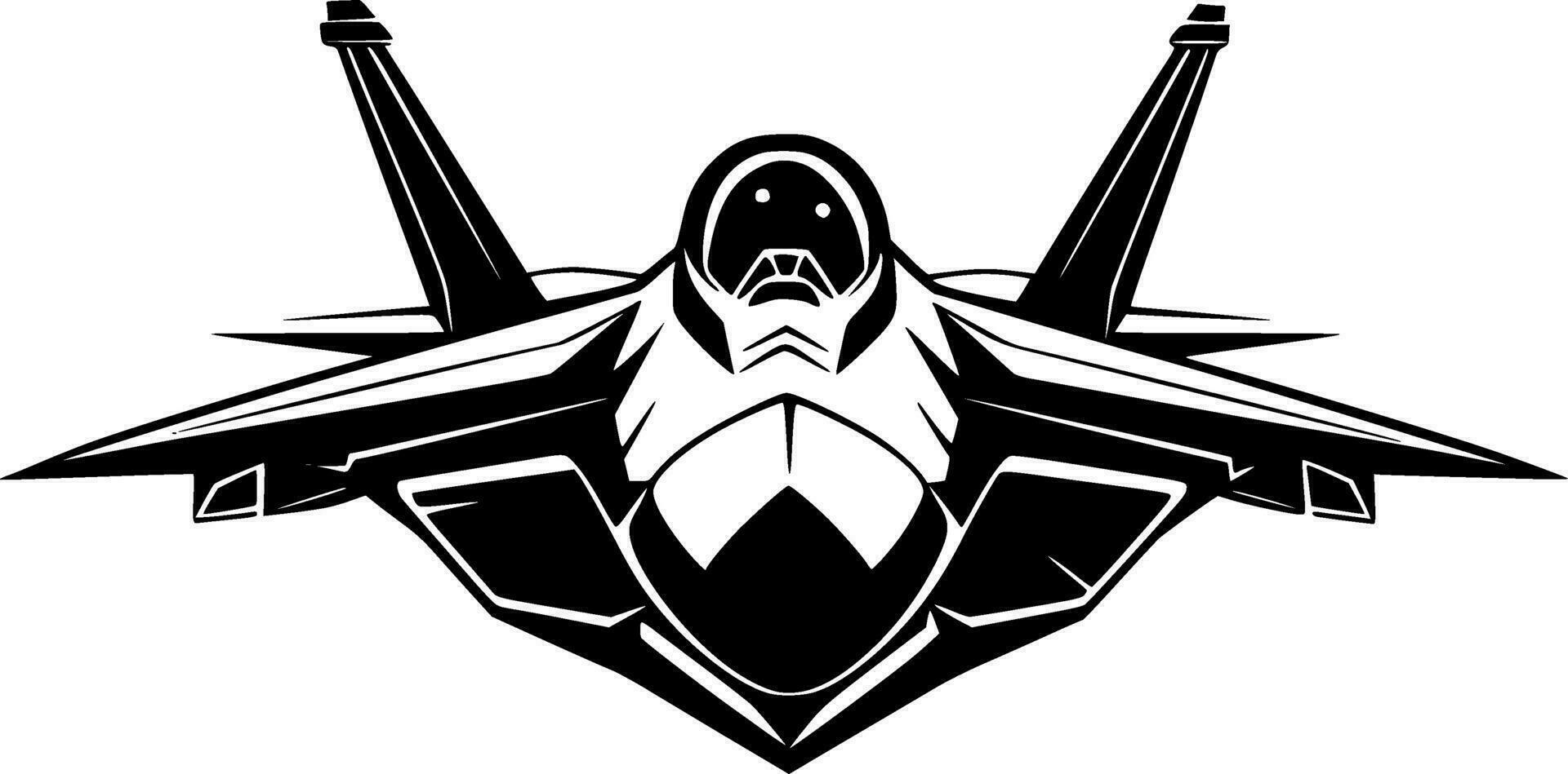 Fighter Jet - High Quality Vector Logo - Vector illustration ideal for T-shirt graphic