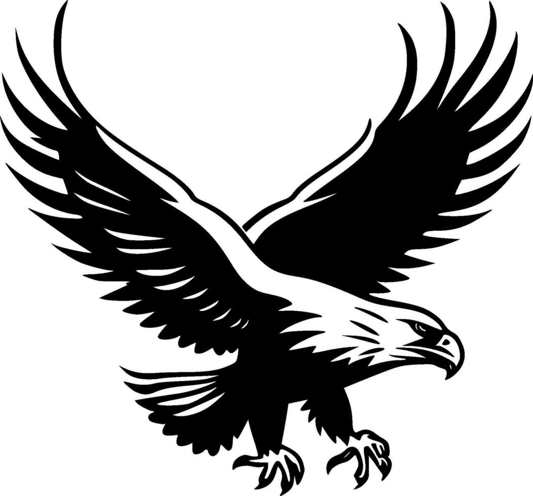 Eagle, Minimalist and Simple Silhouette - Vector illustration