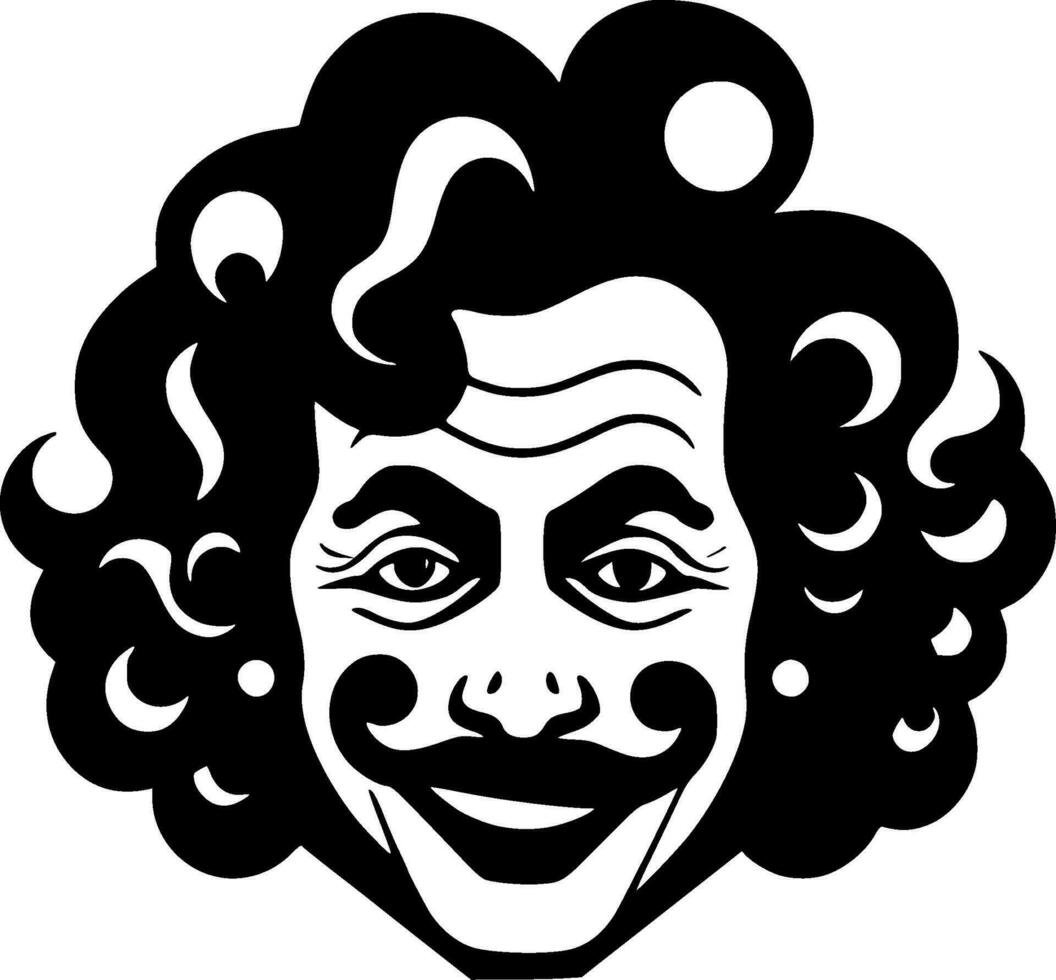 payaso, minimalista y sencillo silueta - vector ilustración