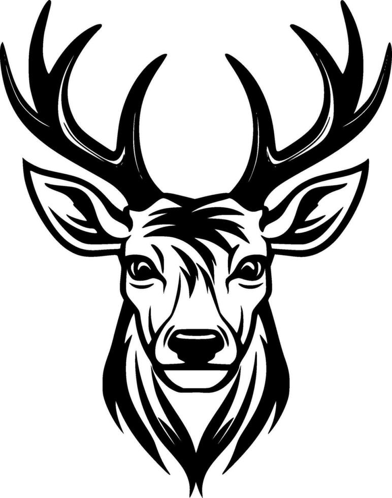 Dear - Black and White Isolated Icon - Vector illustration