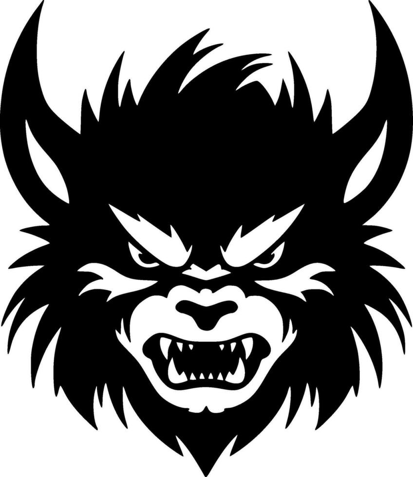 Beast, Black and White Vector illustration