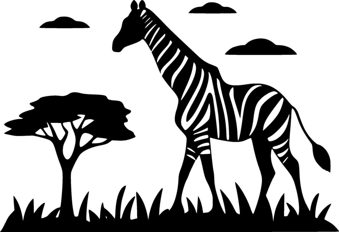 Africa - Minimalist and Flat Logo - Vector illustration