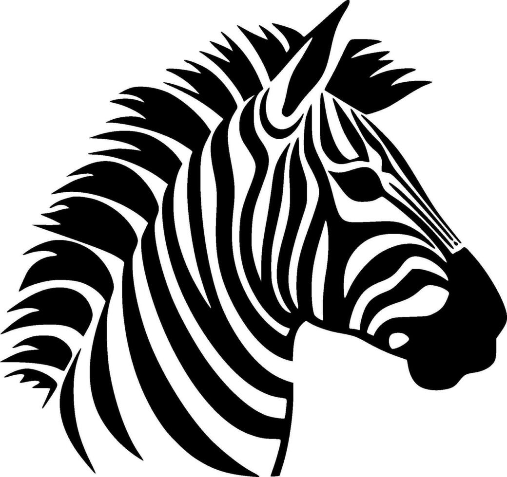 Zebra - Minimalist and Flat Logo - Vector illustration