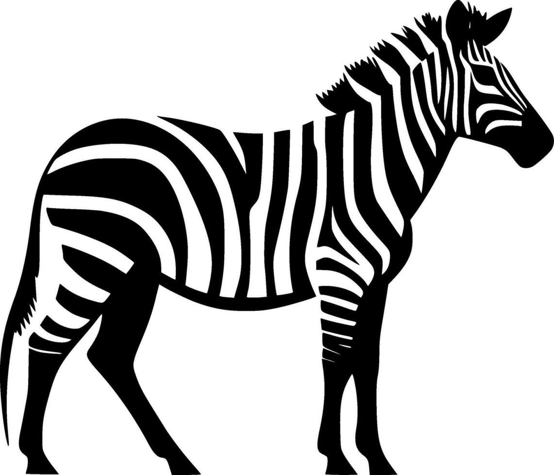 Zebra - Minimalist and Flat Logo - Vector illustration