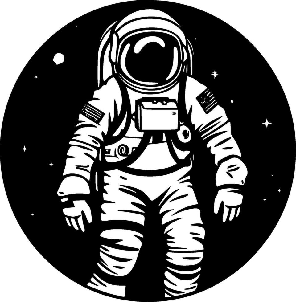 Astronaut, Minimalist and Simple Silhouette - Vector illustration