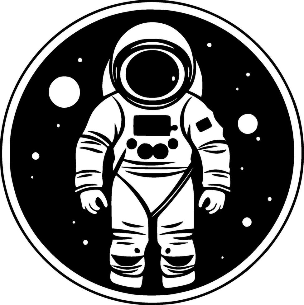 Astronaut, Minimalist and Simple Silhouette - Vector illustration