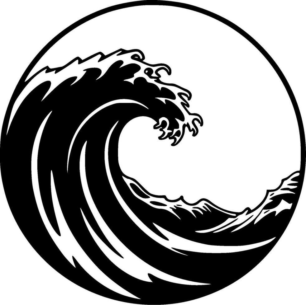 Wave - High Quality Vector Logo - Vector illustration ideal for T-shirt graphic