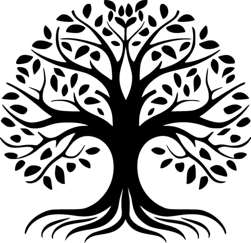 árbol de vida - minimalista y plano logo - vector ilustración