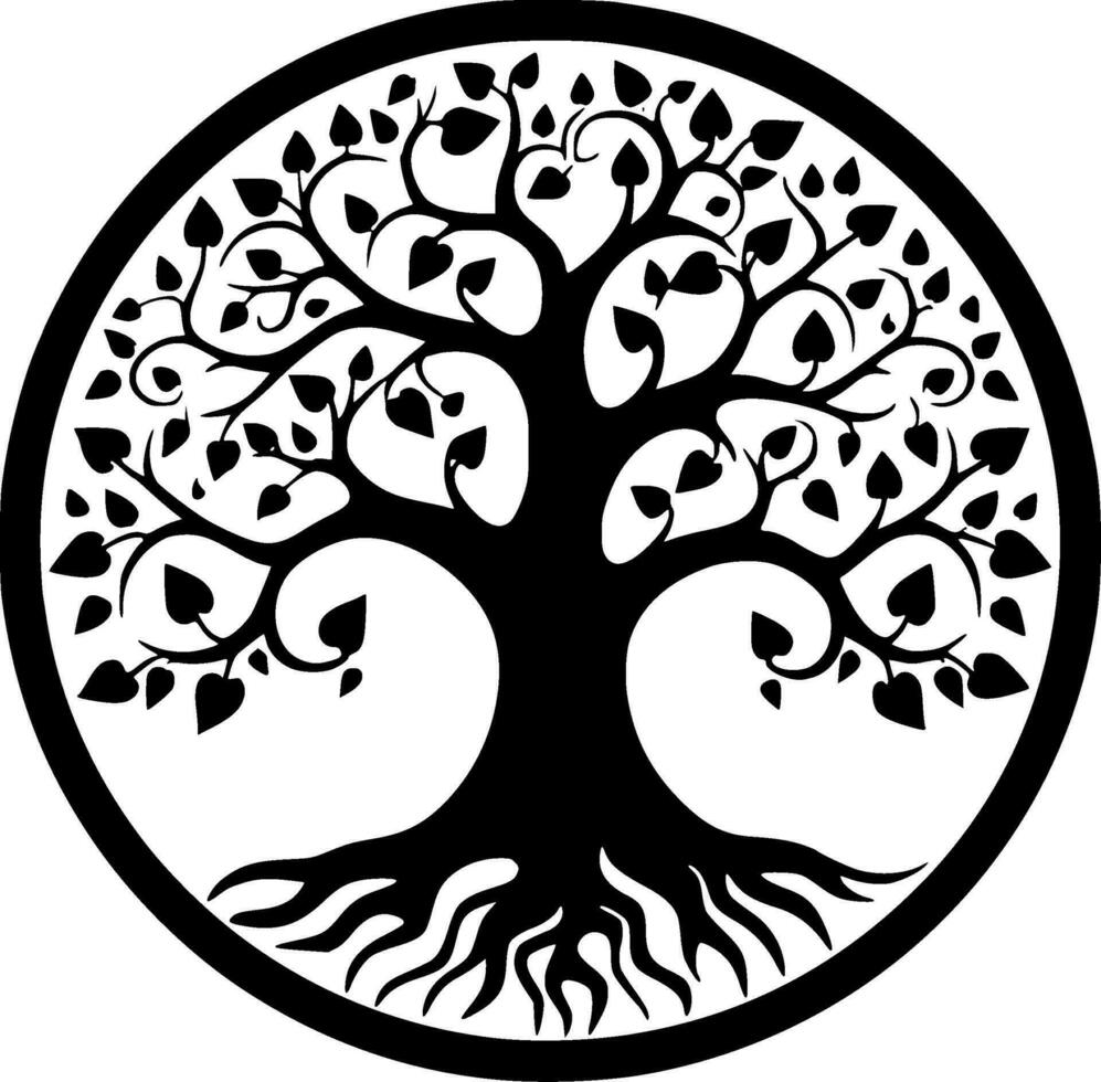 Tree - Minimalist and Flat Logo - Vector illustration