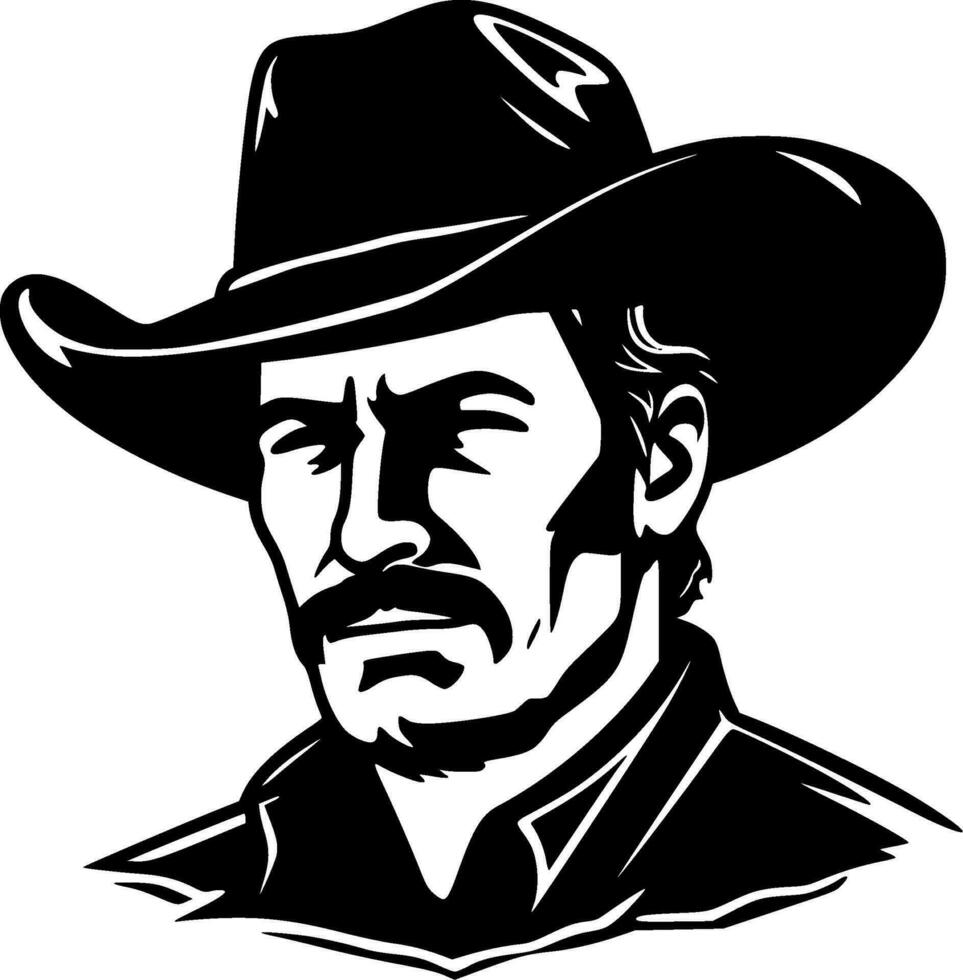 Western, Minimalist and Simple Silhouette - Vector illustration