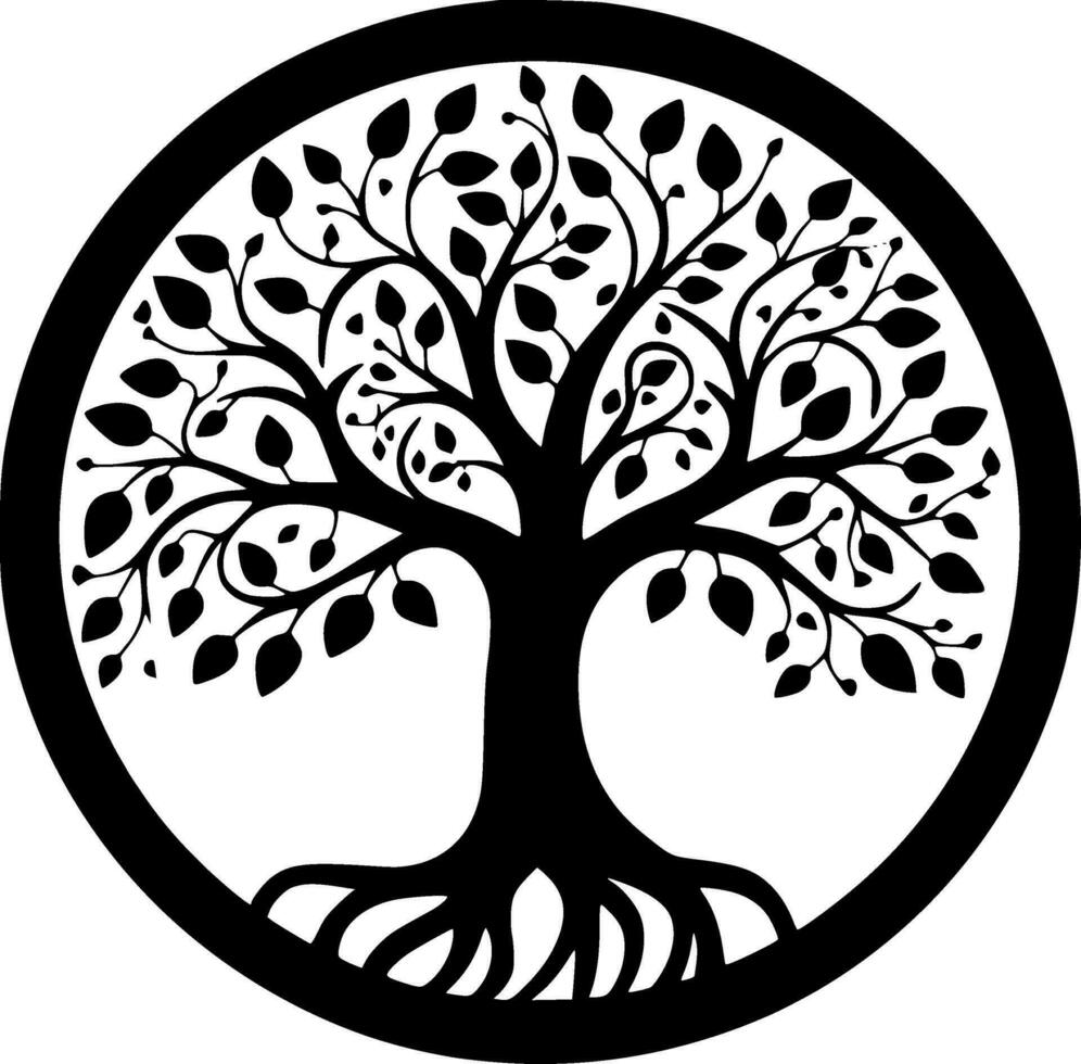 Tree - Minimalist and Flat Logo - Vector illustration